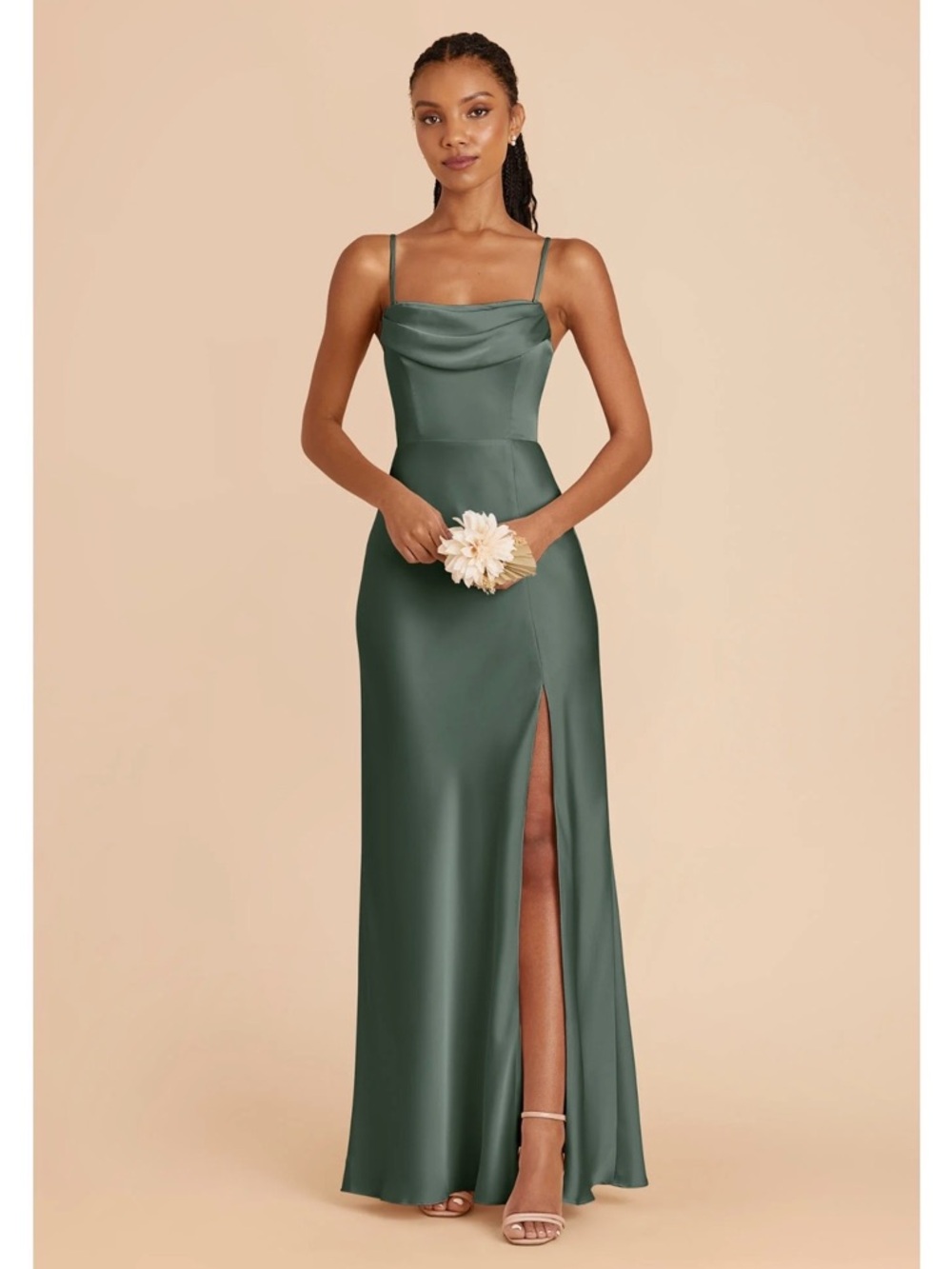 Birdy Grey Mia Matte Satin Convertible Dress - Eucalyptus